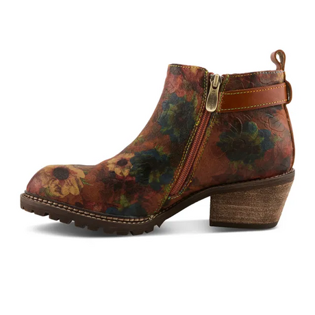 L'Artiste Farruko Ankle Boot (Women) - Camel Multi Boots - Casual - Low - The Heel Shoe Fitters