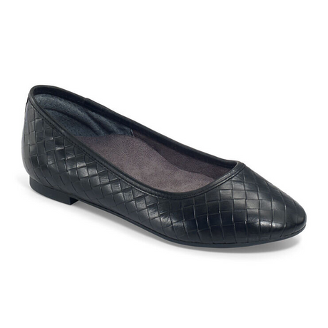 Aetrex Lyla Ballet Flat (Women) - Black Dress-Casual - Flats - The Heel Shoe Fitters