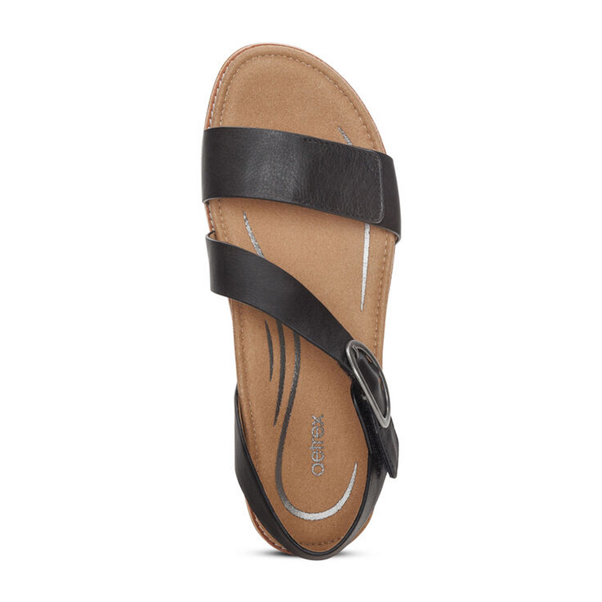 Aetrex Tamara Backstrap Sandal (Women) - Black Sandals - Backstrap - The Heel Shoe Fitters