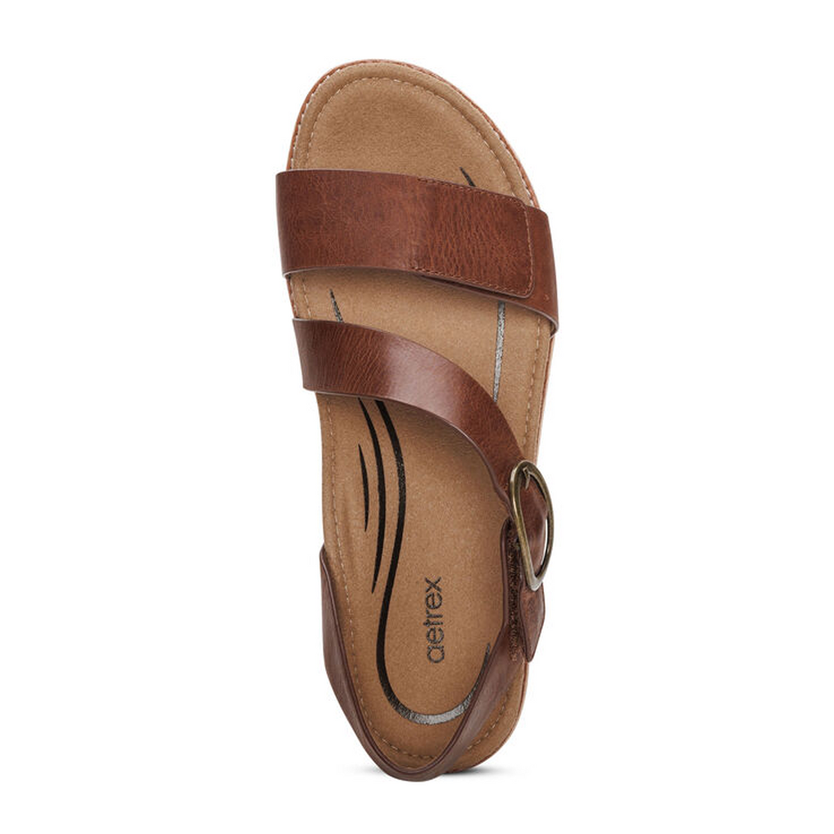 Aetrex Tamara Backstrap Sandal (Women) - Walnut Sandals - Backstrap - The Heel Shoe Fitters