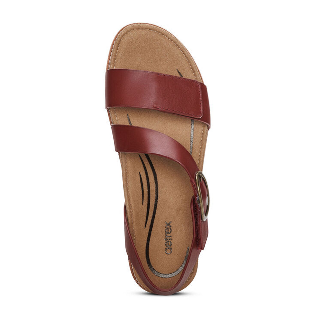 Aetrex Tamara Backstrap Sandal (Women) - Red Sandals - Backstrap - The Heel Shoe Fitters