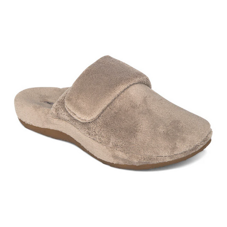 Aetrex Mandy Slipper (Women) - Coffee Dress-Casual - Slipper - The Heel Shoe Fitters