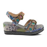L'Artiste Flavour Wedge Sandal (Women) - Grey Multi Sandals - Heel/Wedge - The Heel Shoe Fitters