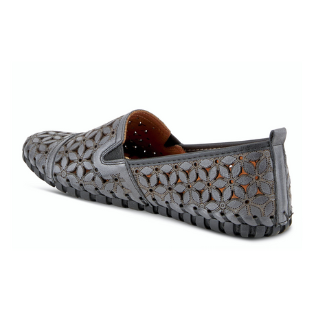 Spring Step Flowerflow Slip On (Women) - Charcoal Dress-Casual - Flats - The Heel Shoe Fitters