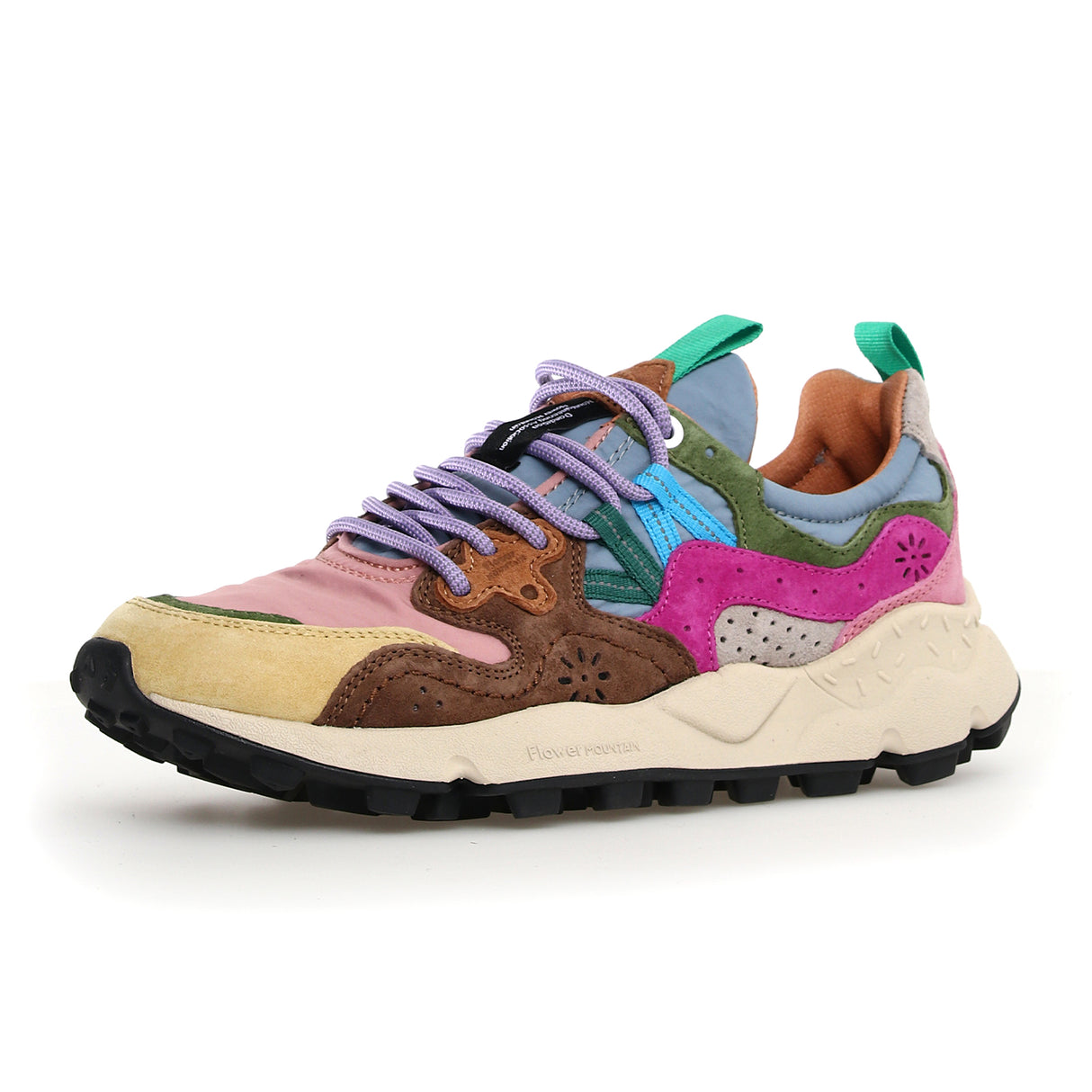 Flower Mountain Yamano 3 Sneaker (Women) - Cream/Pink/Light Brown Athletic - Running - Trail - The Heel Shoe Fitters