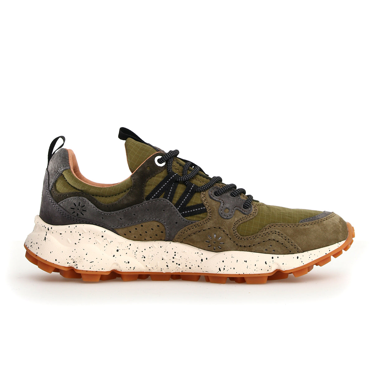 Flower Mountain Yamano 3 Sneaker (Men) - Military/Grey Athletic - Running - Trail - The Heel Shoe Fitters