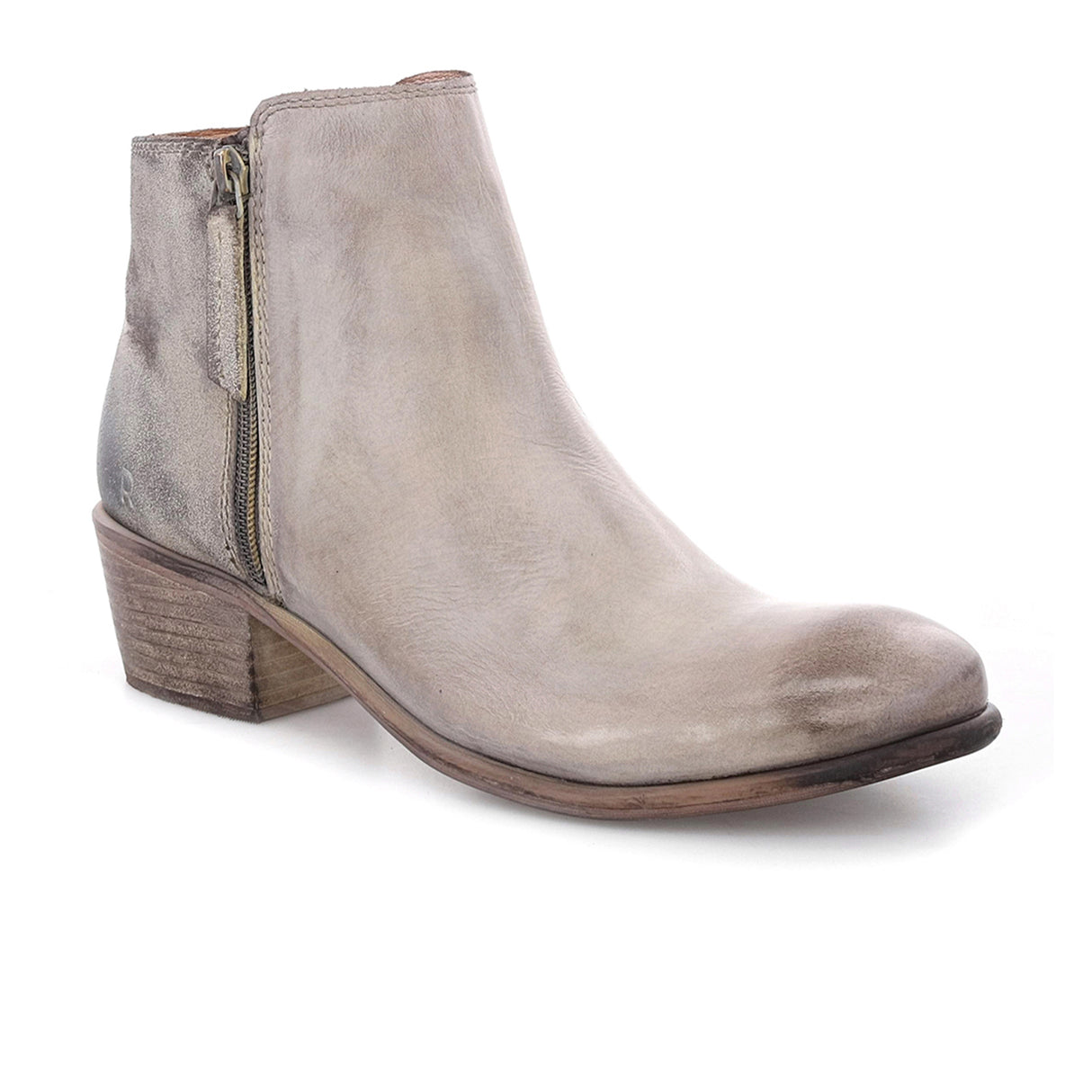 ROAN Liz Heeled Ankle Boot (Women) - Bone Crust Brown Wax Boots - Casual - Low - The Heel Shoe Fitters