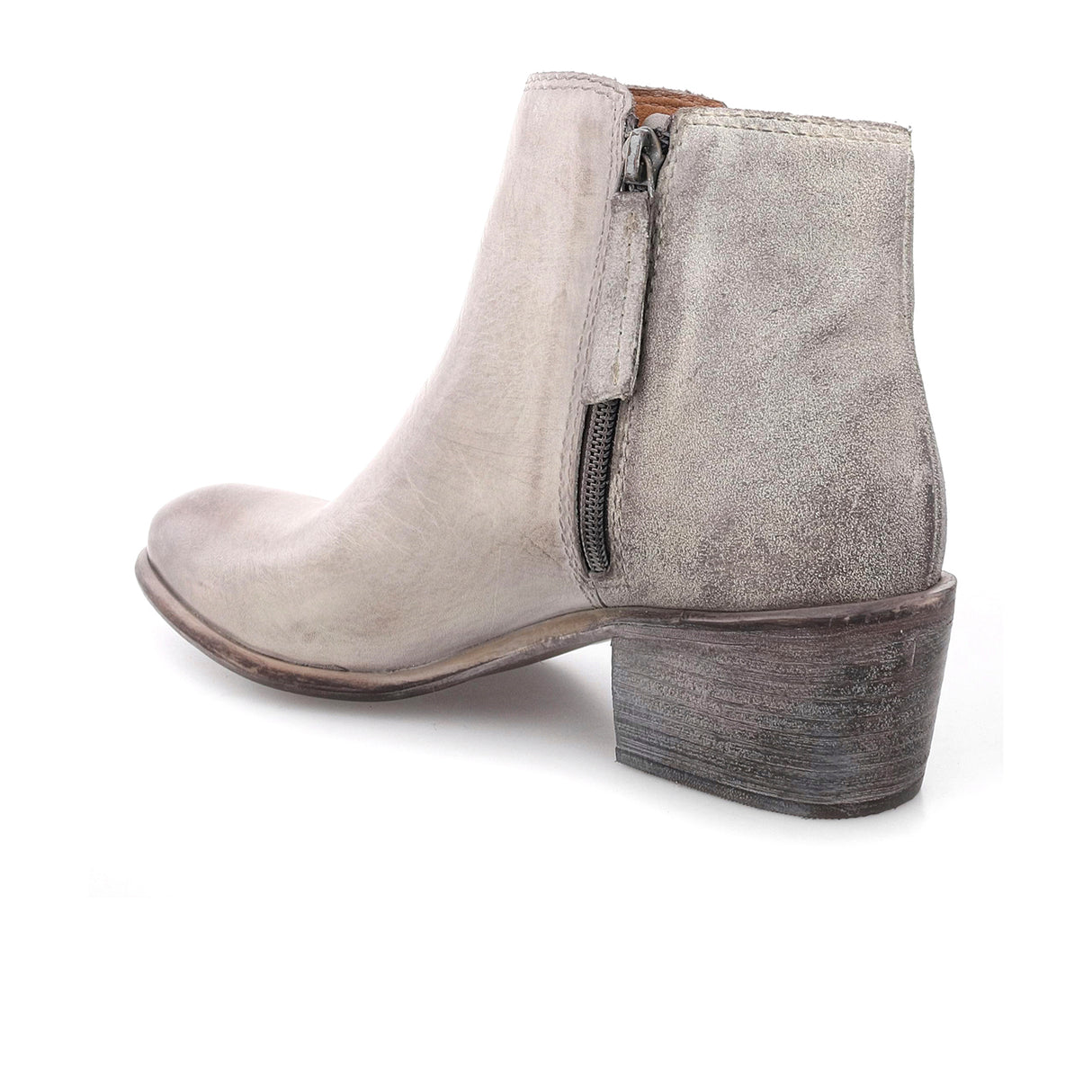 ROAN Liz Heeled Ankle Boot (Women) - Bone Crust Brown Wax Boots - Casual - Low - The Heel Shoe Fitters