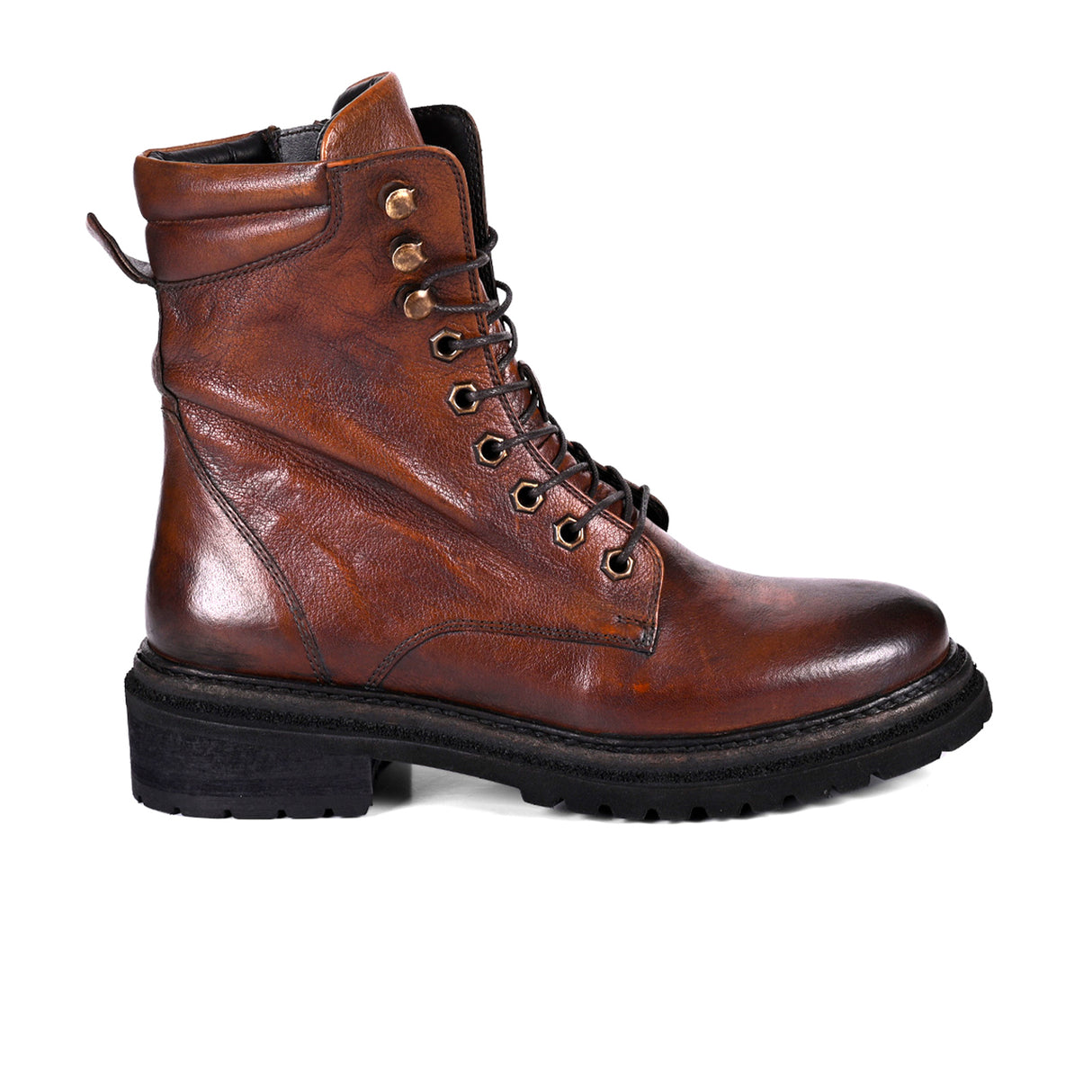 ROAN Awol Lace Up Mid Boot (Women) - Cognac Boots - Casual - Mid - The Heel Shoe Fitters