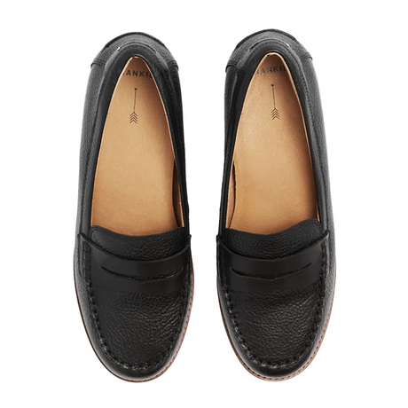 Frankie4 Franklin Loafer (Women) - Black Tumbled Dress-Casual - Loafer - The Heel Shoe Fitters