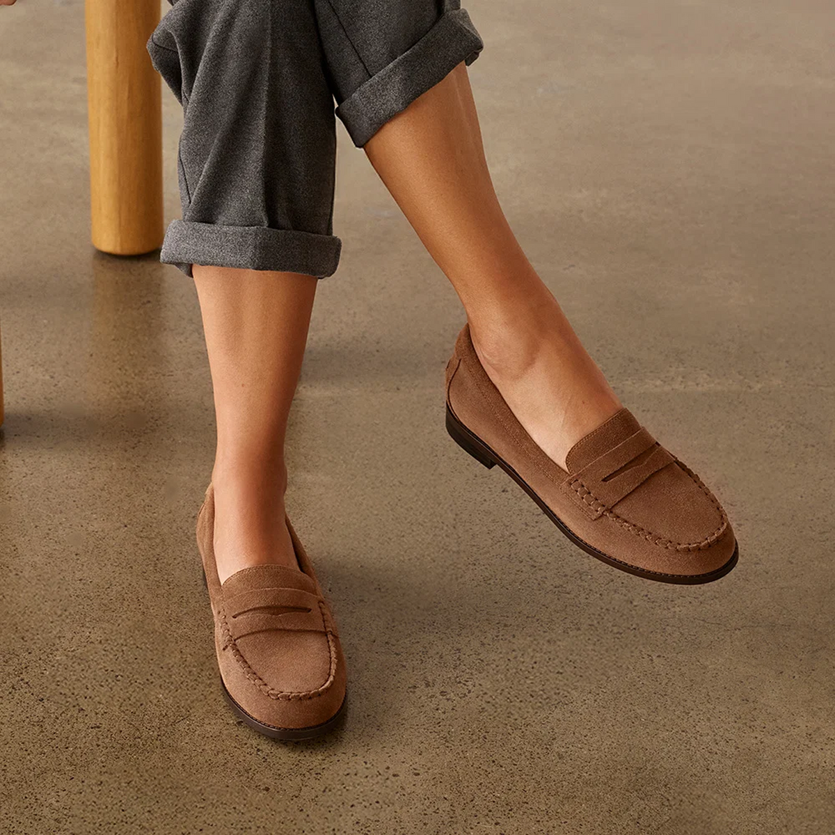 Frankie4 Franklin Loafer (Women) - Pecan Suede