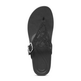 Aetrex Tasha Sandal (Women) - Black Sandals - Thong - The Heel Shoe Fitters