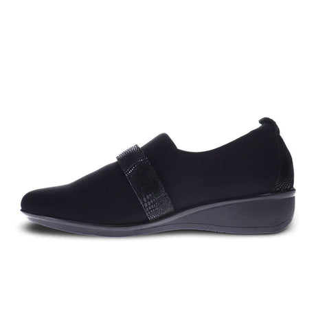 Revere Genoa Stretch Loafer (Women) - Black Dress-Casual - Loafers - The Heel Shoe Fitters