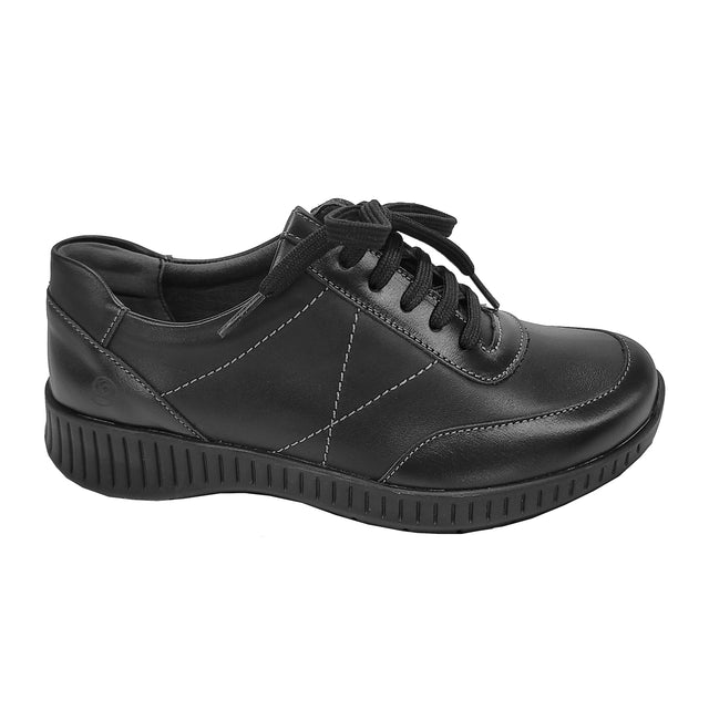 Suave Gwen Sneaker (Women) - Black Athletic - Casual - Lace Up - The Heel Shoe Fitters