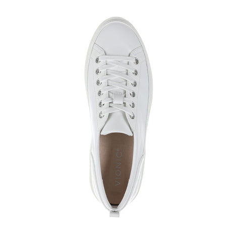 Vionic Winny (Women) - White Nappa Athletic - Casual - Lace Up - The Heel Shoe Fitters