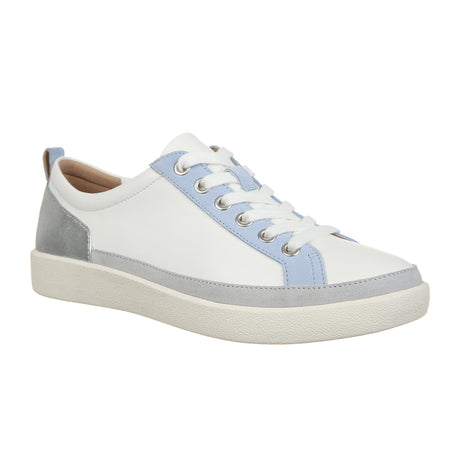 Vionic Winny (Women) - White/Silver Leather Athletic - Casual - Lace Up - The Heel Shoe Fitters