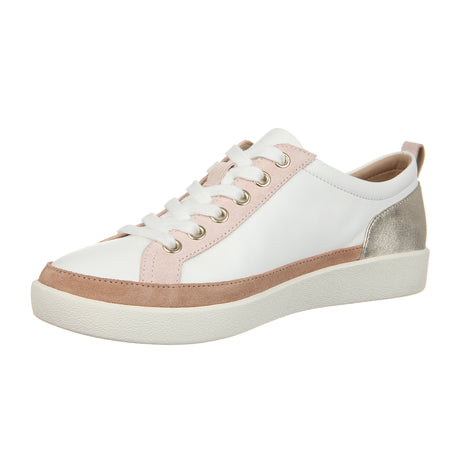 Vionic Winny (Women) - White/Gold Leather Athletic - Casual - Lace Up - The Heel Shoe Fitters
