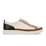 Vionic Winny Sneaker (Women) - Ivory/Black Tumbled Leather Athletic - Casual - Lace Up - The Heel Shoe Fitters