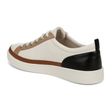 Vionic Winny Sneaker (Women) - Ivory/Black Tumbled Leather Athletic - Casual - Lace Up - The Heel Shoe Fitters
