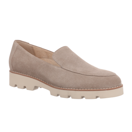 Vionic Kensley (Women) - Grey Suede Dress-Casual - Loafers - The Heel Shoe Fitters