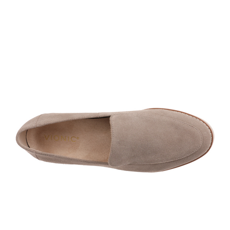 Vionic Kensley Slip On Loafer (Women) - Taupe Suede Dress-Casual - Loafers - The Heel Shoe Fitters