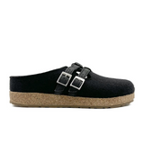 Haflinger Haley Clog (Women) - Black Dress-Casual - Clogs & Mules - The Heel Shoe Fitters