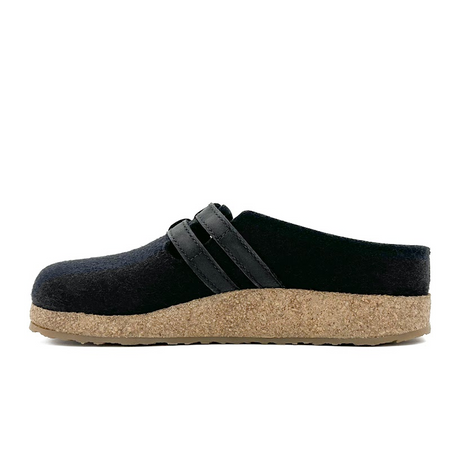 Haflinger Haley Clog (Women) - Black Dress-Casual - Clogs & Mules - The Heel Shoe Fitters