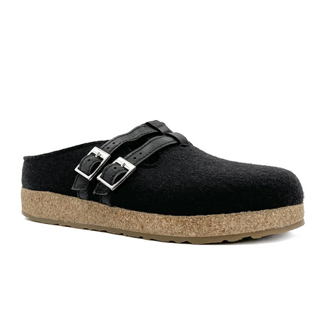 Haflinger Haley Clog (Women) - Black Dress-Casual - Clogs & Mules - The Heel Shoe Fitters