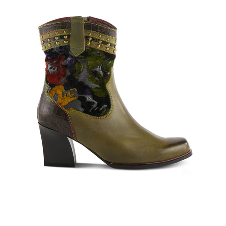 L'Artiste Happytime Ankle Boot (Women) - Olive Multi Boots - Fashion - Ankle Boot - The Heel Shoe Fitters