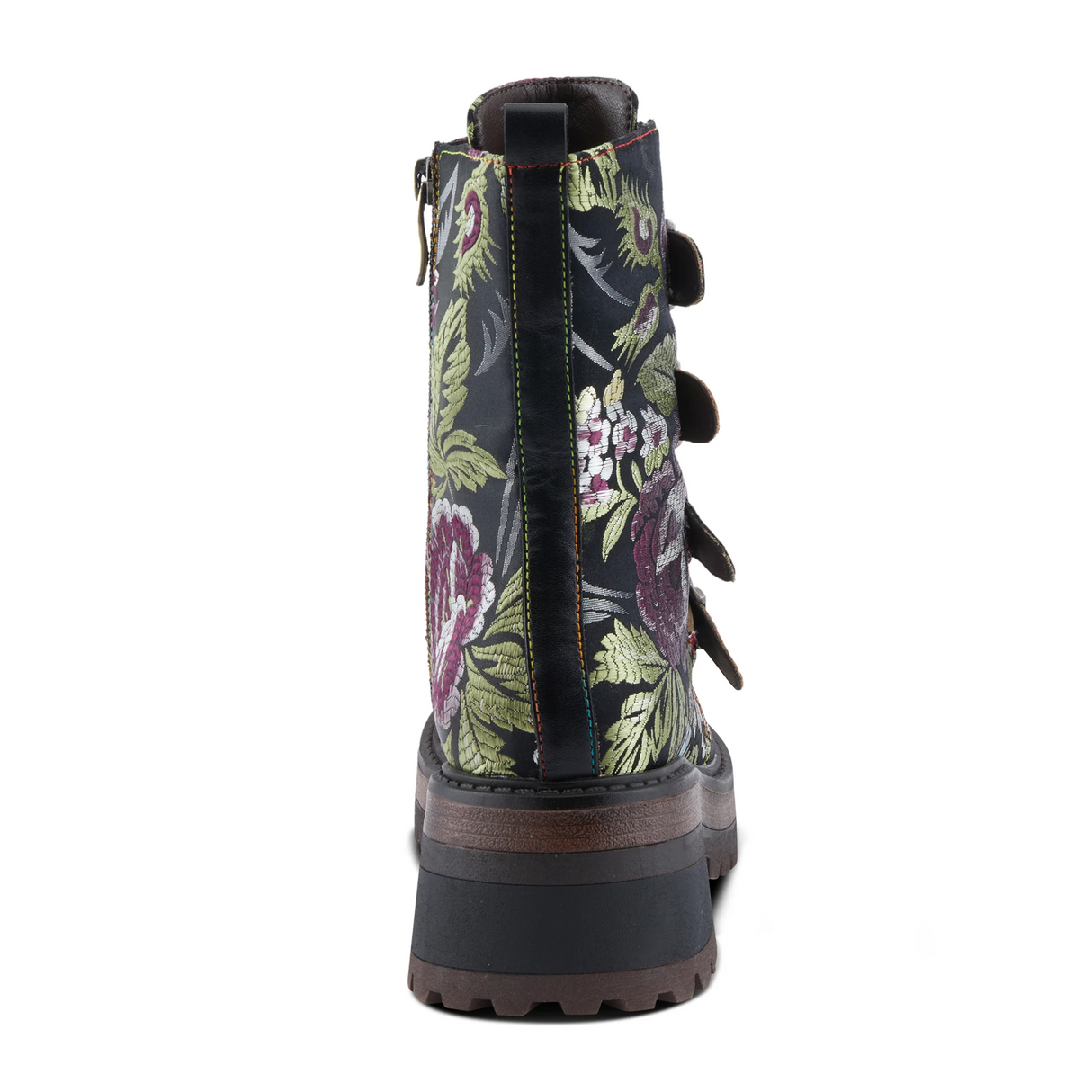 L'Artiste Haruko Combat Boot (Women) - Black Multi Boots - Casual - Mid - The Heel Shoe Fitters