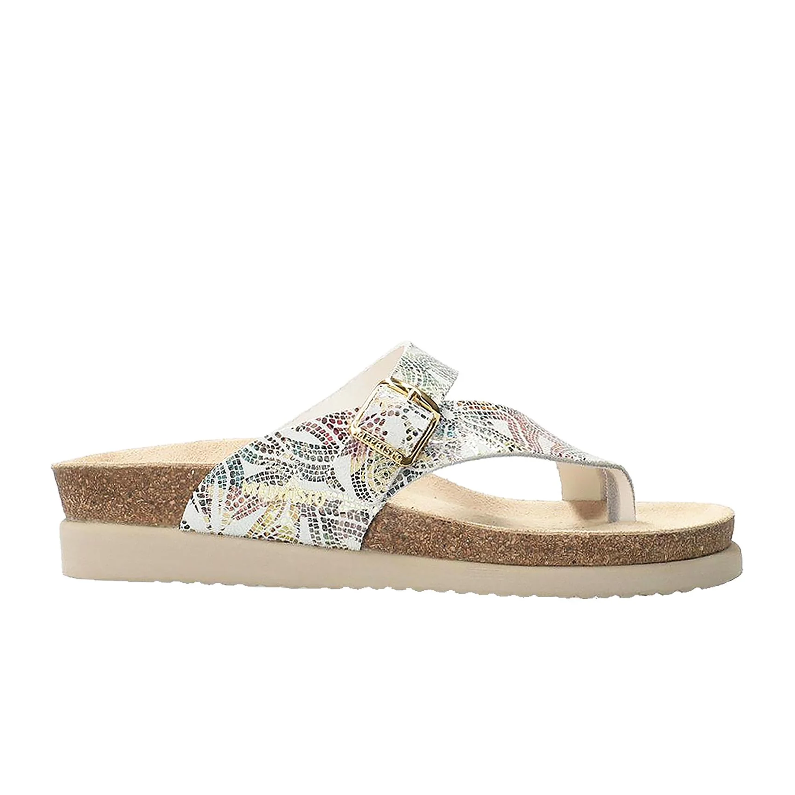 Sandalo Donna Mephisto Helen, Pelle Multicolor, Suola In Sughero, Tecnologia Soft-Air, Comfort Massimo