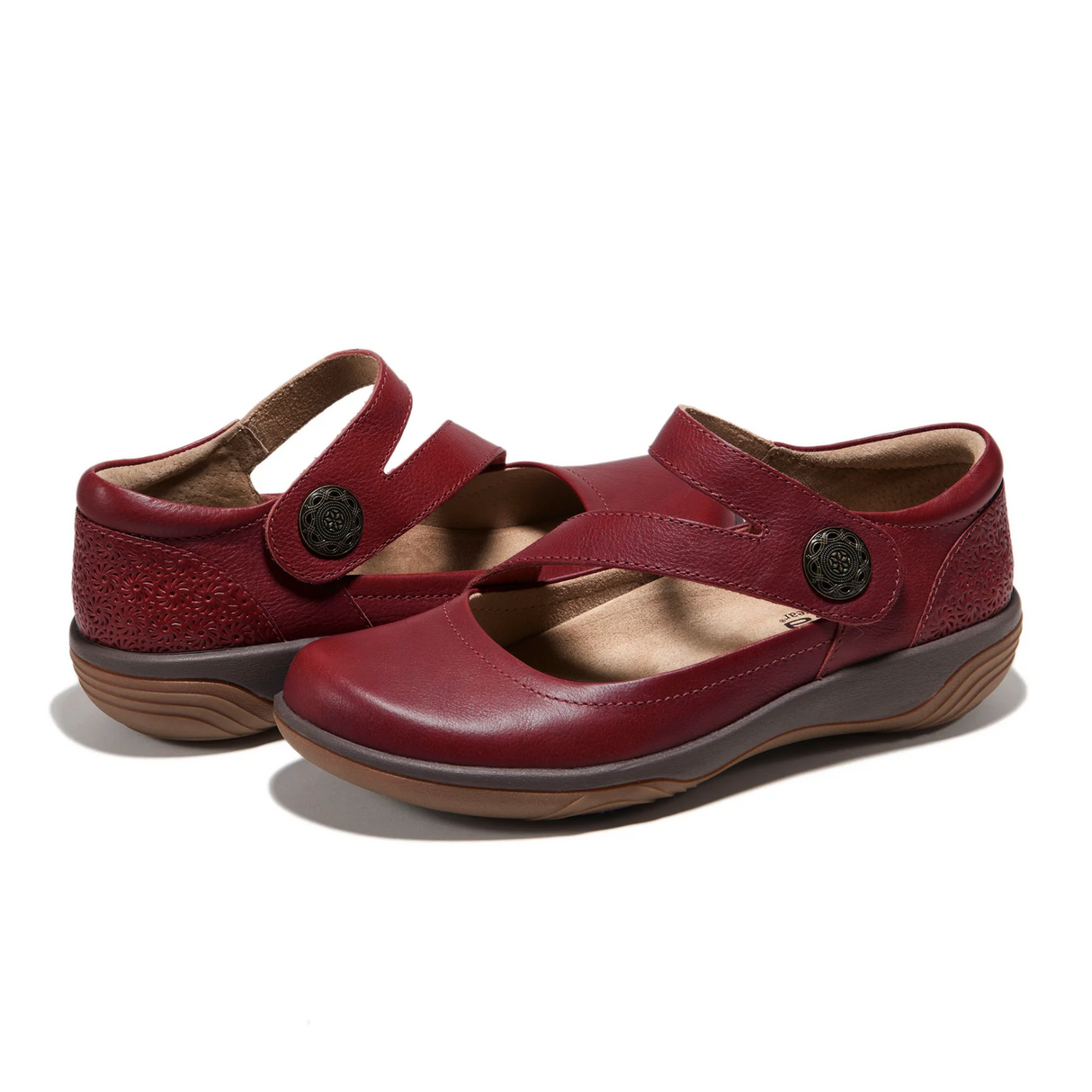 Halsa Ava Mary Jane (Women) - Dark Cherry Dress-Casual - Slip On - The Heel Shoe Fitters