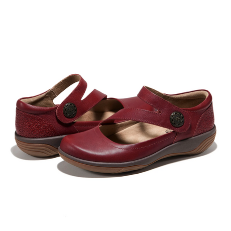 Halsa Ava Mary Jane (Women) - Dark Cherry Dress-Casual - Slip On - The Heel Shoe Fitters