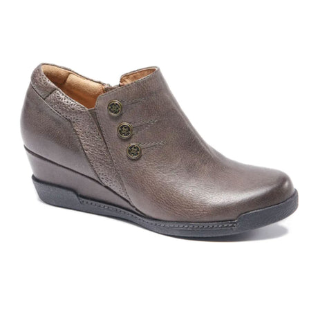 Halsa Devina Wedge Ankle Boot (Women) - Dark Grey Boots - Casual - Low - The Heel Shoe Fitters