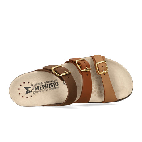 Mephisto Hyacinta Slide Sandal (Women) - Camel Scratch Sandals - Slide - The Heel Shoe Fitters