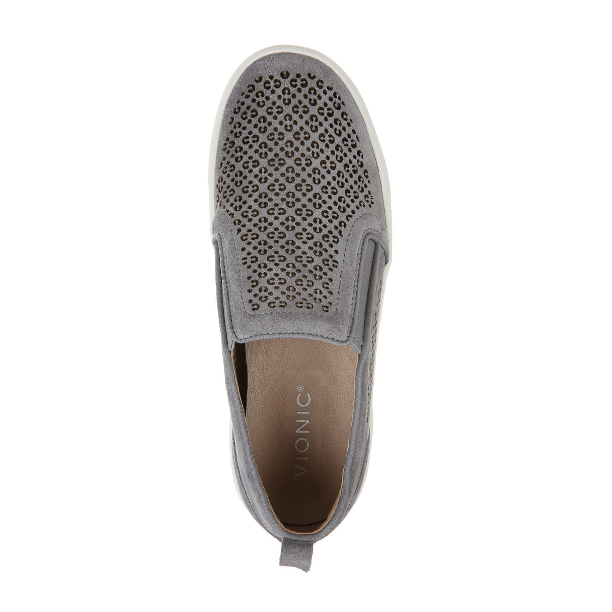 Vionic Kimmie Perf Slip On Sneaker (Women) - Slate Suede Dress-Casual - Sneakers - The Heel Shoe Fitters