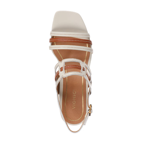 Vionic Zaphira Heeled Sandal (Women) - Cream Sandals - Heel/Wedge - The Heel Shoe Fitters