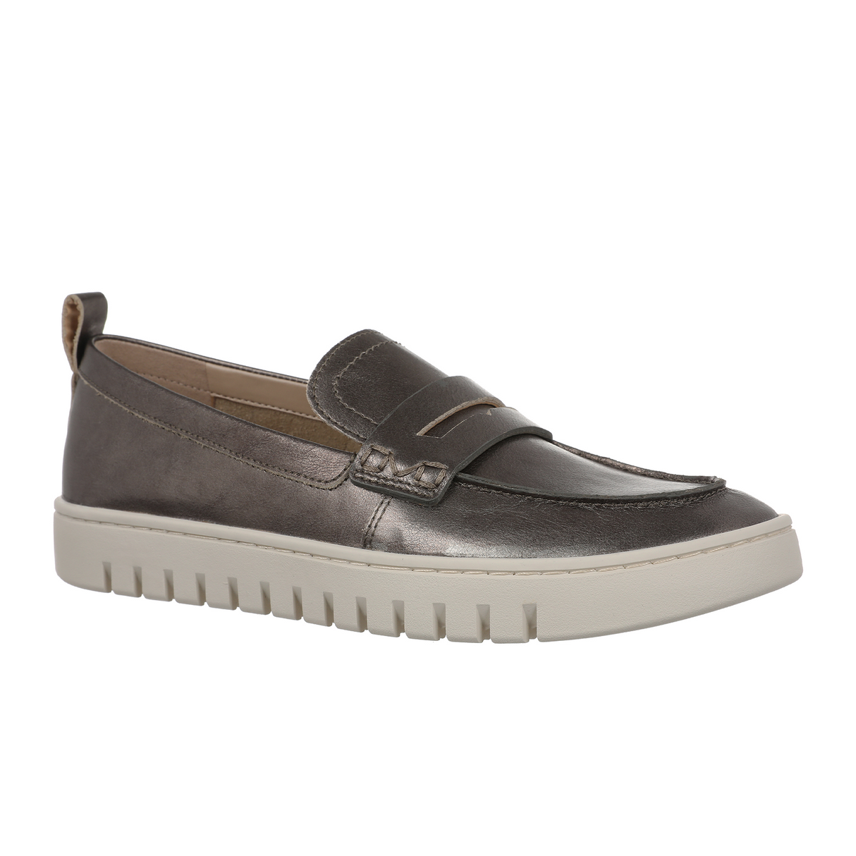 Vionic Uptown Loafer (Women) - Gunmetal Metallic Dress-Casual - Loafers - The Heel Shoe Fitters