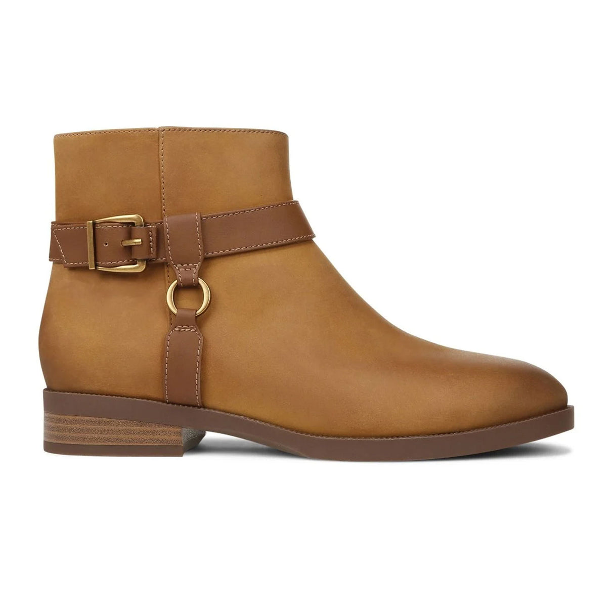 Vionic Rhiannon Ankle Boot (Women) - Cognac Oiled Nubuck Boots - Casual - Low - The Heel Shoe Fitters