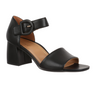 Vionic Chardonnay Heeled Sandal (Women) - Black Leather Sandal - Heel/Wedge - The Heel Shoe Fitters