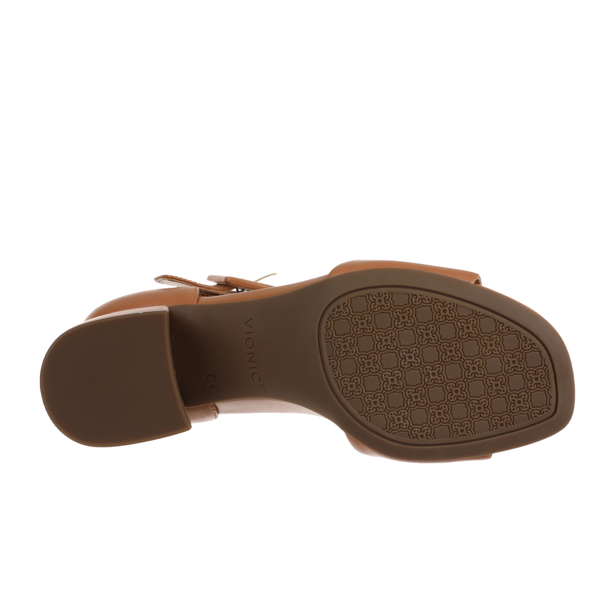 Vionic Chardonnay (Women) - Brown Nappa Leather Sandals - Heel/Wedge - The Heel Shoe Fitters