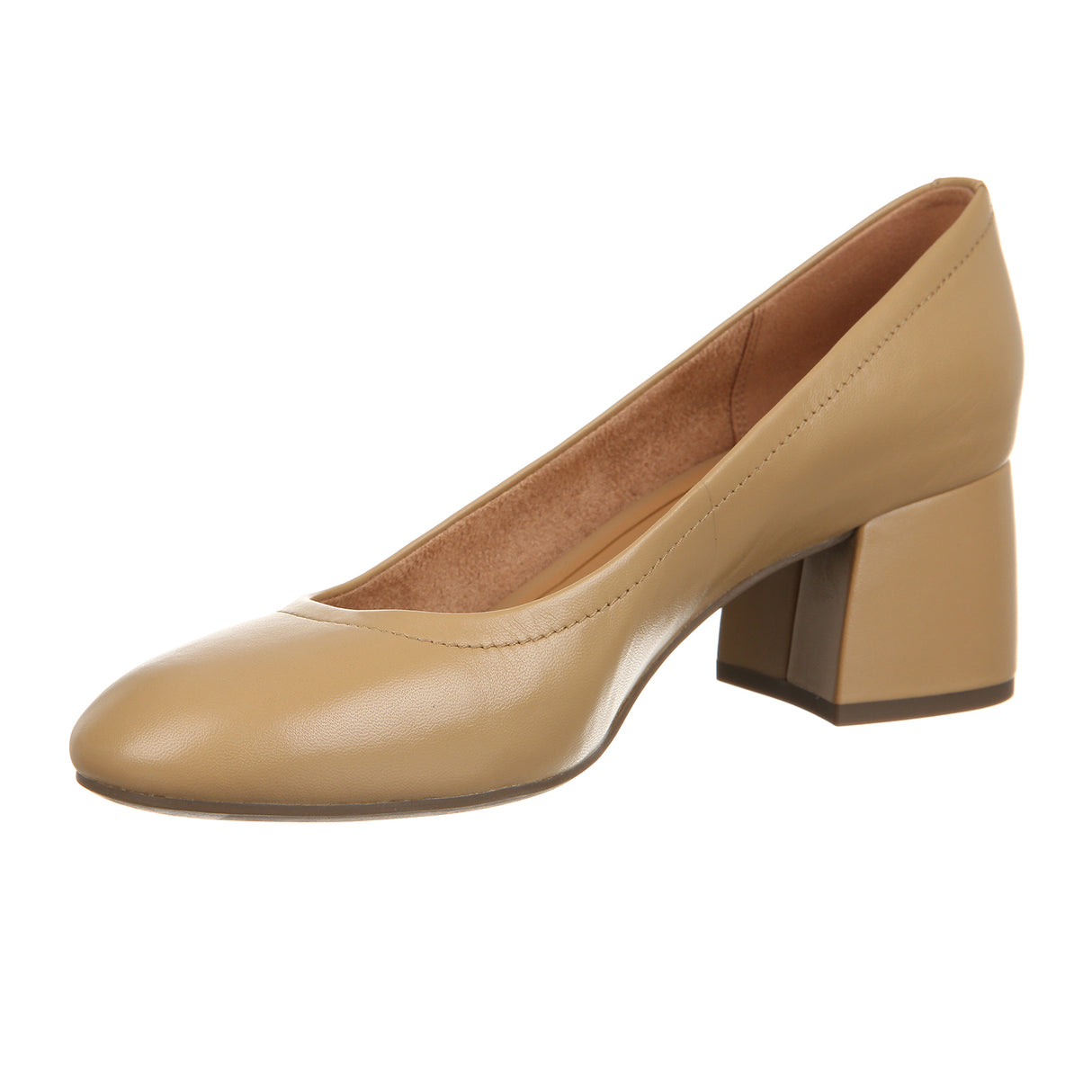 Vionic Carmel Pump (Women) - Camel Nappa Leather Dress-Casual - Heels - The Heel Shoe Fitters