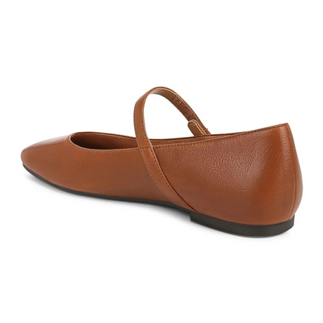 Vionic Alameda Mary Jane Flat (Women) - Tan Leather Dress-Casual - Flat - The Heel Shoe Fitters