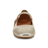 Vionic Alameda Mary Jane Flat (Women) - Gold Leather Dress-Casual - Flat - The Heel Shoe Fitters