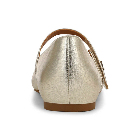 Vionic Alameda Mary Jane Flat (Women) - Gold Leather Dress-Casual - Flat - The Heel Shoe Fitters