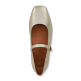Vionic Alameda Mary Jane Flat (Women) - Gold Leather Dress-Casual - Flat - The Heel Shoe Fitters