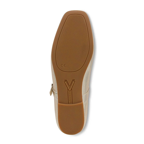 Vionic Alameda Mary Jane Flat (Women) - Gold Leather Dress-Casual - Flat - The Heel Shoe Fitters