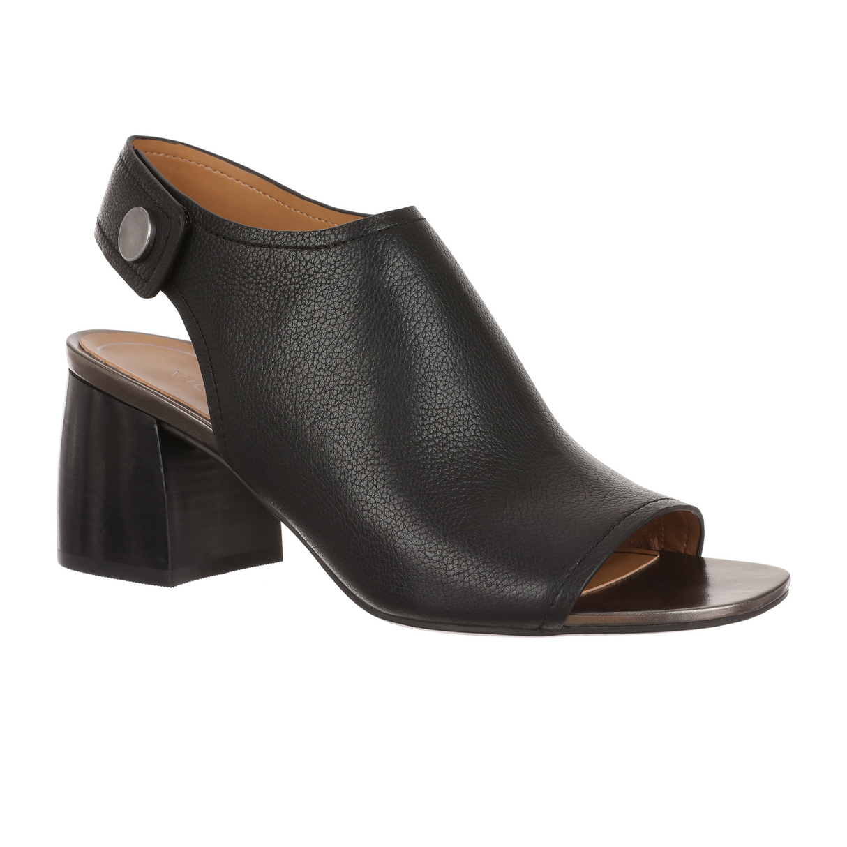 Vionic Valencia Heeled Sandal (Women) - Black Leather Sandals - Heel/Wedge - The Heel Shoe Fitters