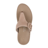Vionic Activate Sandal (Women) - Taupe Suede Sandals - Thong - The Heel Shoe Fitters