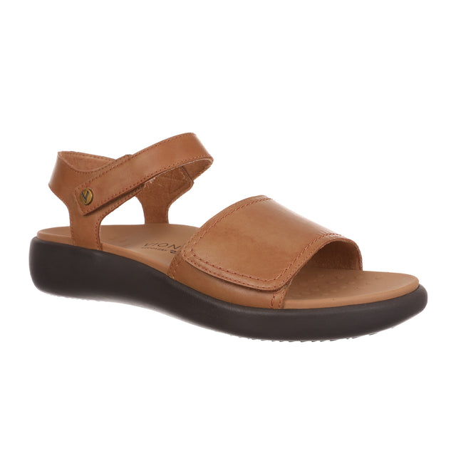 Vionic Awaken Backstrap Sandal (Women) - Brown Leather Sandals - Backstrap - The Heel Shoe Fitters